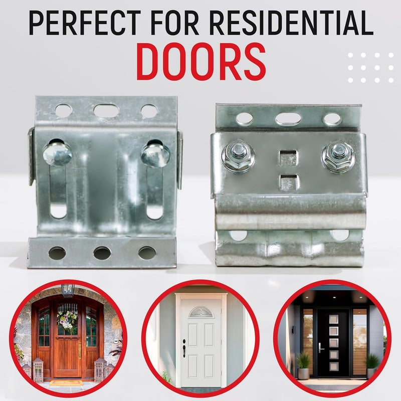 Granatan Garage Door Adjustable Top Bracket (2 Pack), Galvanized Steel Replace Bracket, Garage Door Parts - Image 4